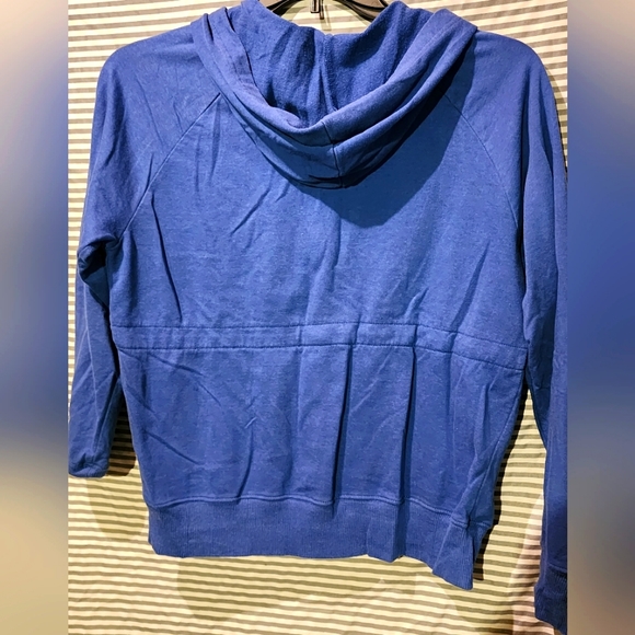 Womens Zip Up Hoodie-Blue-Lightweight-Lg - Picture 3 of 4